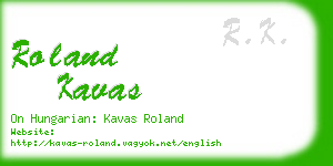 roland kavas business card